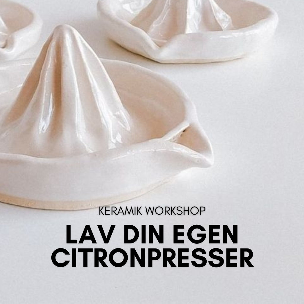 citronpresser lavet i keramik på kreativ workshop hos CREATØR i Vig, Odsherred. 